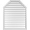 Ekena Millwork Octagonal Top Surface Mount PVC Gable Vent w/ 2"W x 1-1/2"P Brickmould Frame, 34"W x 42"H GVPOT34X4202SN - alternate 1